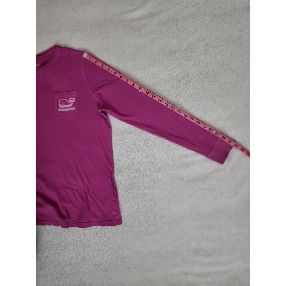 Vineyard Vines Begonia Stacked Whale Graphic Pocket Long Sleeve Tee Size Small - Picture 6 of 7
